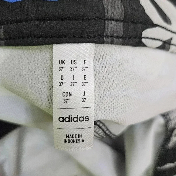 Adidas Floral Beach Tech Shorts Blue and Gray Men's Size 37 - Picture 8 of 8